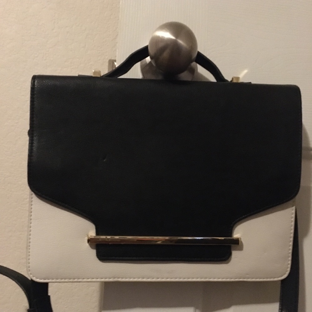 black and white bag